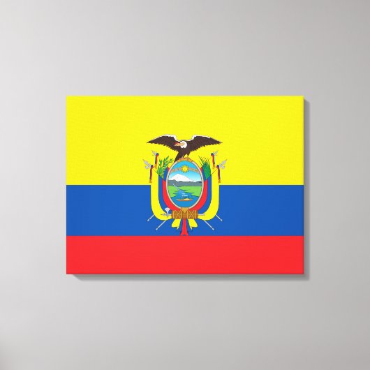 Vlag van Ecuador Canvas Afdruk (Voorkant)