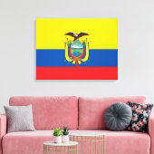 Vlag van Ecuador Canvas Afdruk (Insitu (Woonkamer))