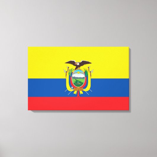 Vlag van Ecuador Canvas Afdruk (Voorkant)