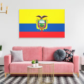 Vlag van Ecuador Canvas Afdruk (Insitu (Woonkamer))
