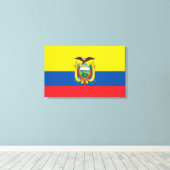 Vlag van Ecuador Canvas Afdruk (Insitu (Houten vloer))