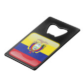 Vlag_van_Ecuador Creditkaart Flessenopener (Voorkant Gekanteld)