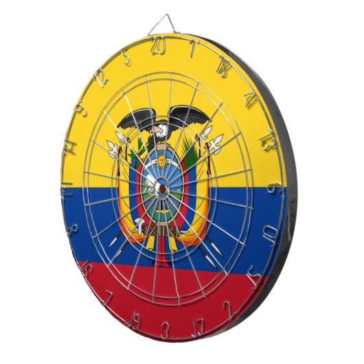 Vlag van Ecuador Dartbord (Voorkant Rechts)
