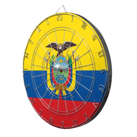 Vlag van Ecuador Dartbord (Voorkant Rechts)