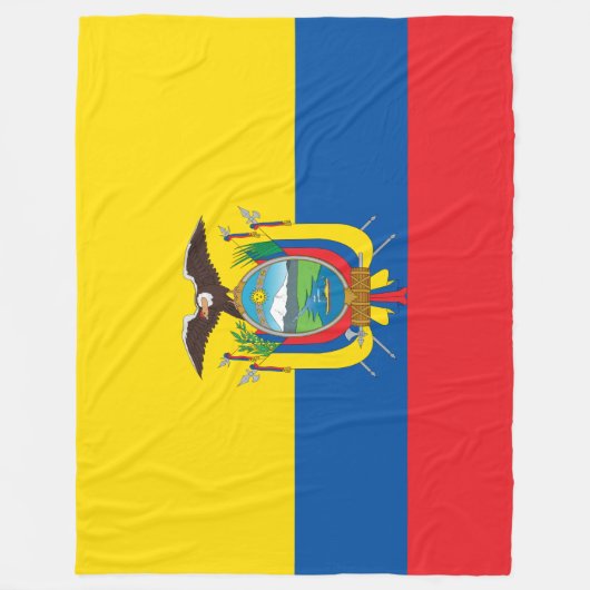 Vlag van Ecuador Fleece Deken (Voorkant)