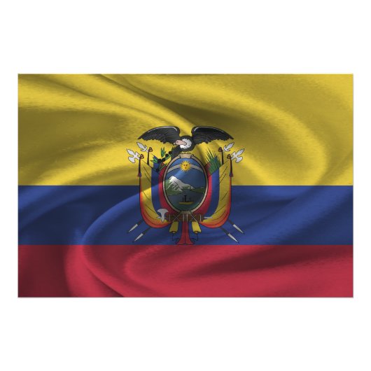 Vlag van Ecuador Foto Afdruk (Voorkant)