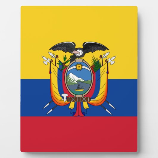 Vlag van Ecuador Fotoplaat (Voorkant)