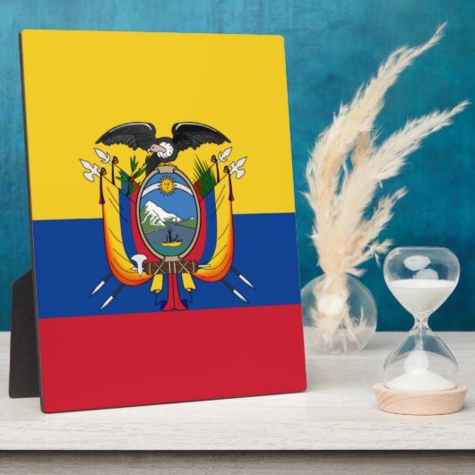 Vlag van Ecuador Fotoplaat (Zijkant)