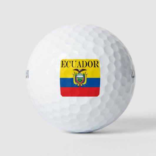 Vlag van Ecuador Golfballen (Voorkant)