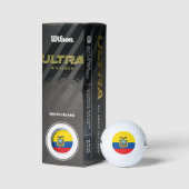 Vlag van Ecuador Golfballen (Verpakking)