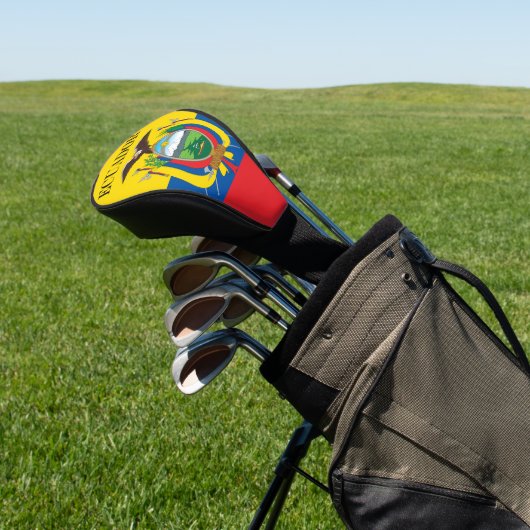 Vlag van Ecuador Golfheadcover (Insitu)