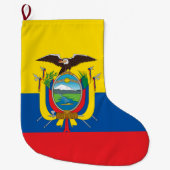 Vlag van Ecuador Grote Kerstsok (Voorkant)