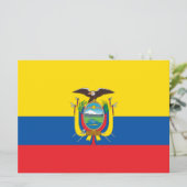 Vlag van Ecuador Kaart (Staand voorkant)
