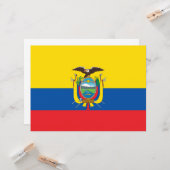 Vlag van Ecuador Kaart (Voorkant / Achterkant in situ)