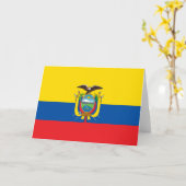 Vlag van Ecuador Kaart (Gele Bloem)