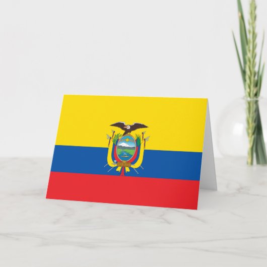 Vlag van Ecuador Kaart (Voorkant)