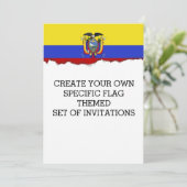 Vlag van Ecuador Kaart (Staand voorkant)