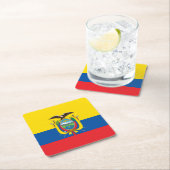 Vlag van Ecuador Kartonnen Onderzetters (Insitu)