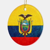 Vlag van Ecuador Keramisch Ornament (Links)