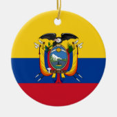 Vlag van Ecuador Keramisch Ornament (Voorkant)