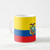 Vlag van Ecuador Koffiemok (Voorkant links)