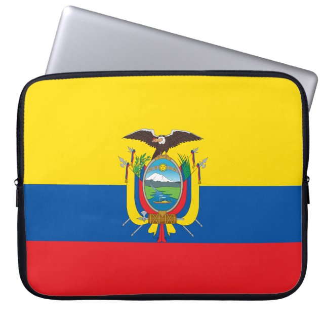 Vlag van Ecuador Laptop Sleeve (Voorkant)