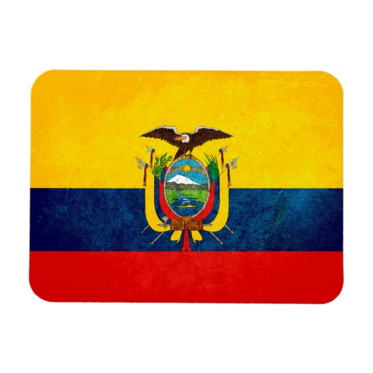 Vlag van Ecuador Magneet (Horizontaal)