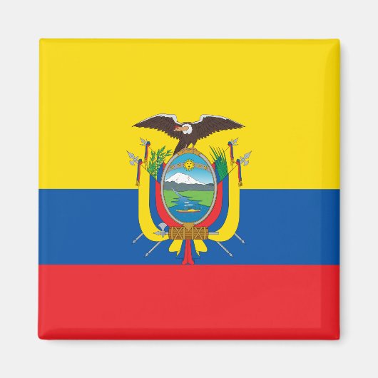 Vlag van Ecuador Magneet (Voorkant)
