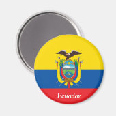 Vlag van Ecuador Magneet (Voorkant / Achterkant)
