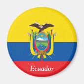Vlag van Ecuador Magneet (Voorkant)