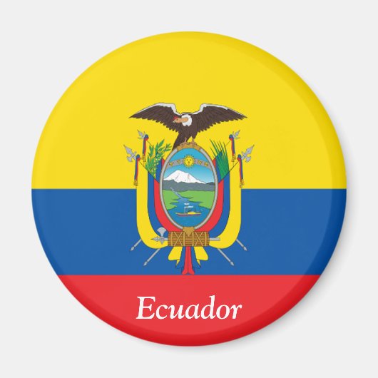 Vlag van Ecuador Magneet (Voorkant)
