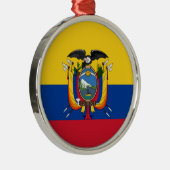 Vlag van Ecuador Metalen Ornament (Rechts)