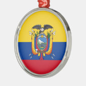 Vlag van Ecuador Metalen Ornament (Links)