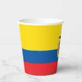 Vlag van Ecuador Papieren Bekers (Voorkant)