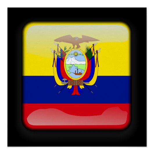 Vlag van Ecuador Perfect Poster (Voorkant)