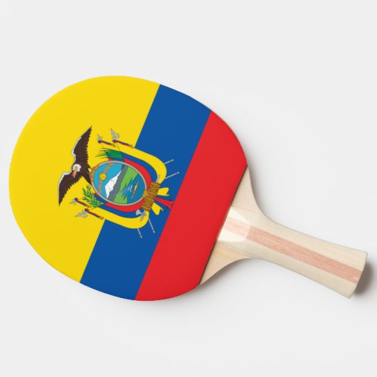Vlag van Ecuador Ping Pong Paddle Tafeltennisbatje (Zijkant)
