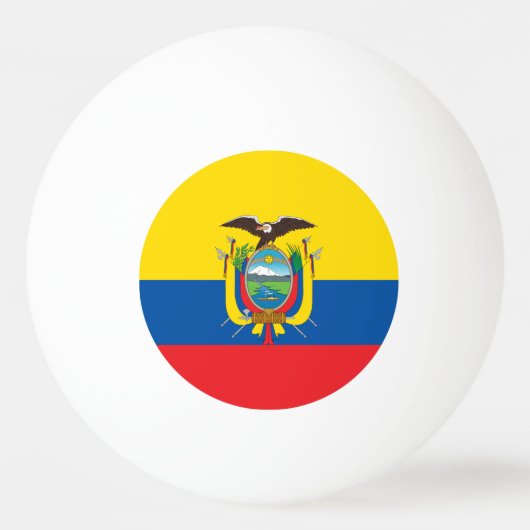 Vlag van Ecuador Pingpongbal (Voorkant)