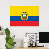 Vlag van Ecuador Poster (Thuiskantoor)