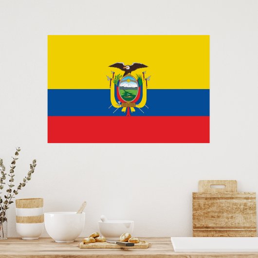 Vlag van Ecuador Poster (Keuken)