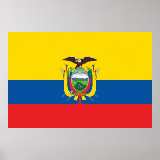 Vlag van Ecuador Poster (Voorkant)
