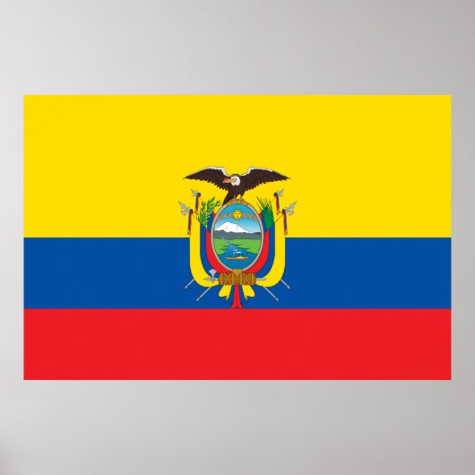 Vlag van Ecuador Poster (Voorkant)