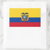 Vlag van Ecuador Rechthoekige Sticker (Tas)