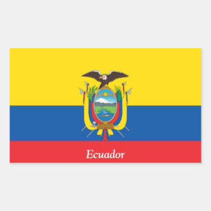 Vlag van Ecuador Rechthoekige Sticker