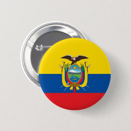 Vlag van Ecuador Ronde Button 5,7 Cm (Voorkant /achterkant)