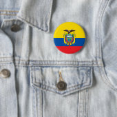 Vlag van Ecuador Ronde Button 5,7 Cm (In situ)