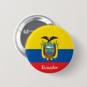Vlag van Ecuador Ronde Button 5,7 Cm (Voorkant /achterkant)