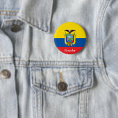 Vlag van Ecuador Ronde Button 5,7 Cm (In situ)