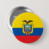 Vlag van Ecuador Ronde Button 7,6 Cm (Voorkant /achterkant)
