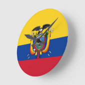 Vlag van Ecuador Ronde Klok (Hoek)