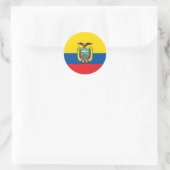 Vlag van Ecuador Ronde Sticker (Tas)